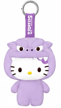 三麗鷗吊飾娃娃x紫色哥吉拉Hello Kitty